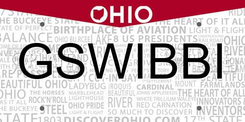 GSWIBBI Ohio License Plate