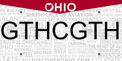 GTHCGTH Ohio License Plate
