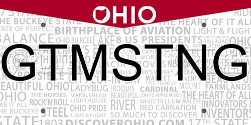 GTMSTNG Ohio License Plate