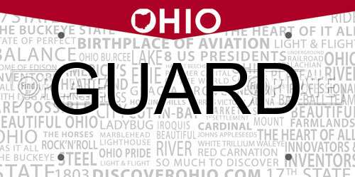 GUARD Ohio License Plate