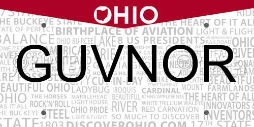 GUVNOR Ohio License Plate