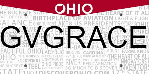 GVGRACE Ohio License Plate