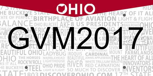 GVM2017 Ohio License Plate