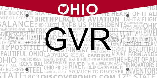 GVR Ohio License Plate