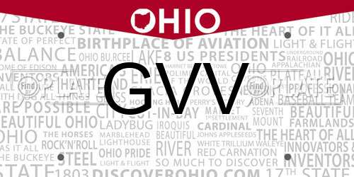 GVV Ohio License Plate