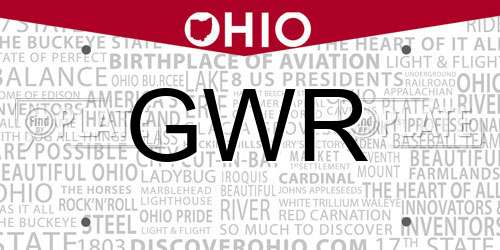 GWR Ohio License Plate