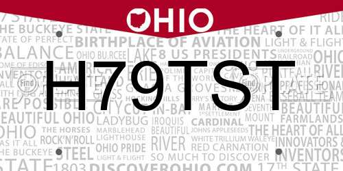 H79TST Ohio License Plate