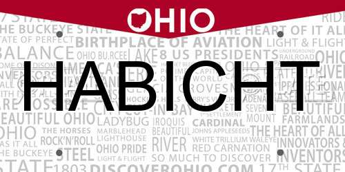 HABICHT Ohio License Plate