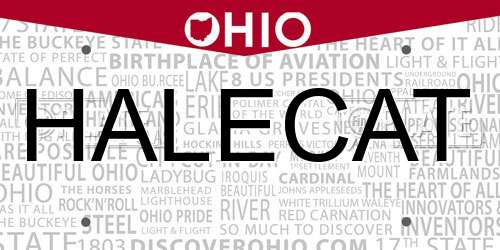HALECAT Ohio License Plate