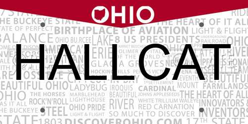HALLCAT Ohio License Plate