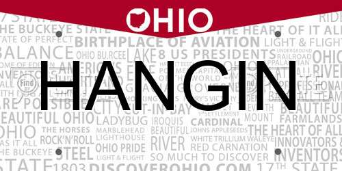 HANGIN Ohio License Plate