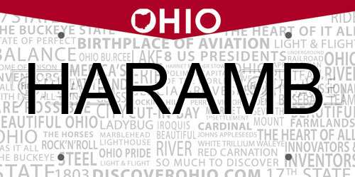 HARAMB Ohio License Plate