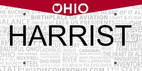 HARRIST Ohio License Plate