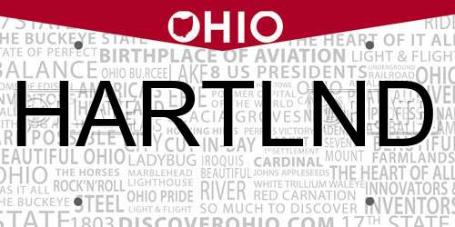 HARTLND Ohio License Plate