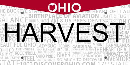 HARVEST Ohio License Plate