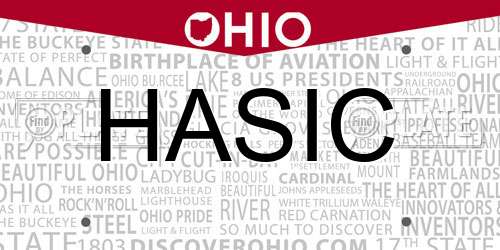 HASIC Ohio License Plate