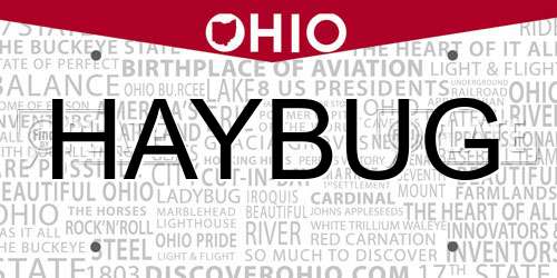 HAYBUG Ohio License Plate
