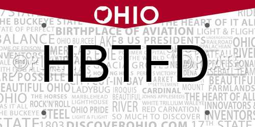 HBTFD Ohio License Plate