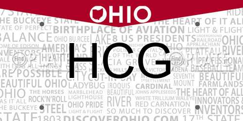 HCG Ohio License Plate