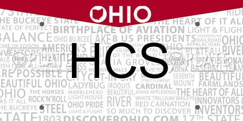 HCS Ohio License Plate