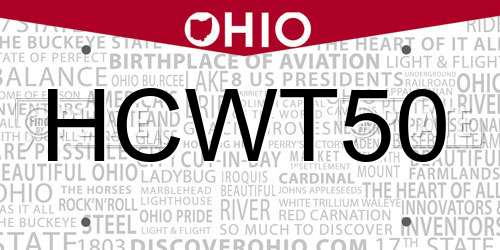 HCWT50 Ohio License Plate