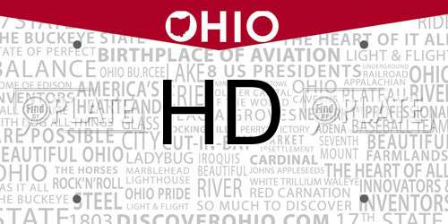 HD Ohio License Plate