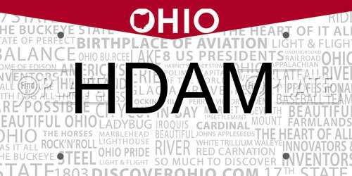HDAM Ohio License Plate