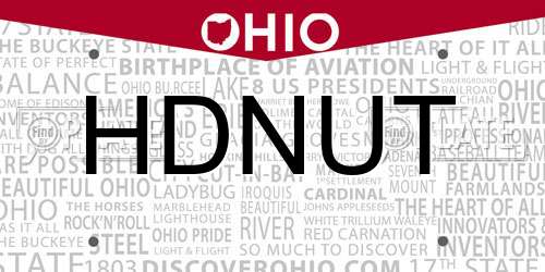 HDNUT Ohio License Plate