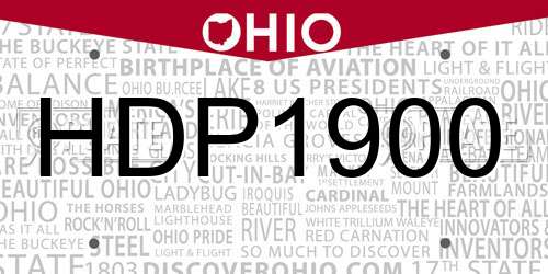 HDP1900 Ohio License Plate