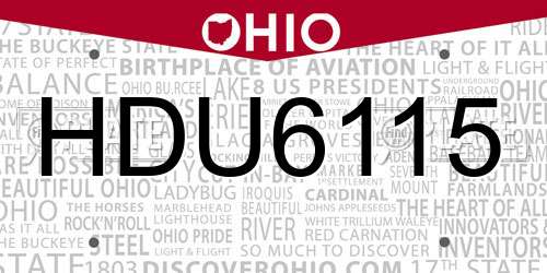 HDU6115 Ohio License Plate