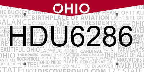 HDU6286 Ohio License Plate