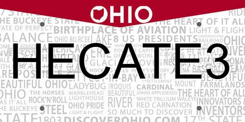HECATE3 Ohio License Plate