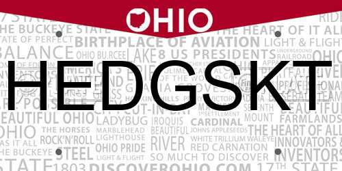HEDGSKT Ohio License Plate