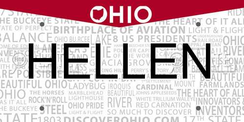 HELLEN Ohio License Plate