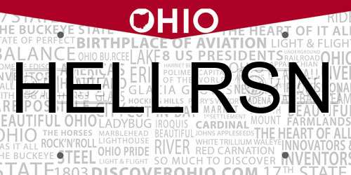 HELLRSN Ohio License Plate