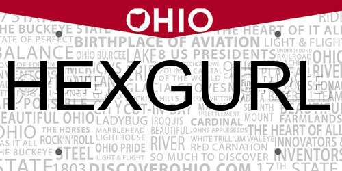 HEXGURL Ohio License Plate