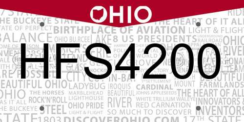 HFS4200 Ohio License Plate