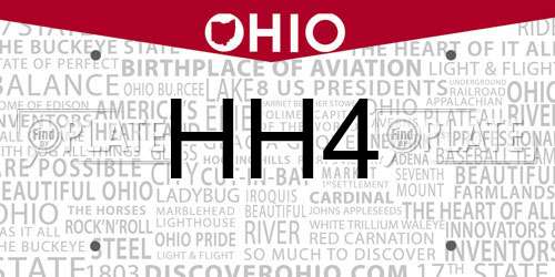 HH4 Ohio License Plate