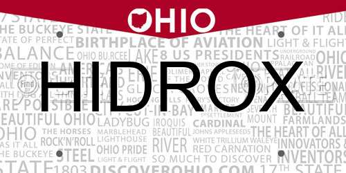 HIDROX Ohio License Plate