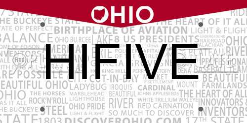HIFIVE Ohio License Plate