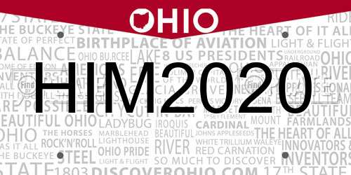HIM2020 Ohio License Plate