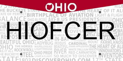 HIOFCER Ohio License Plate