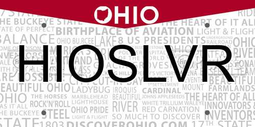 HIOSLVR Ohio License Plate