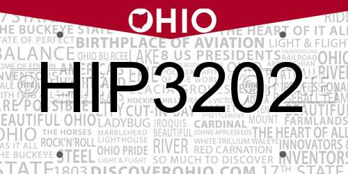 HIP3202 Ohio License Plate