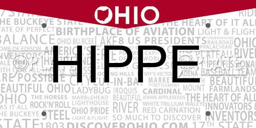 HIPPE Ohio License Plate