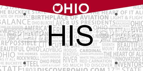 HIS Ohio License Plate
