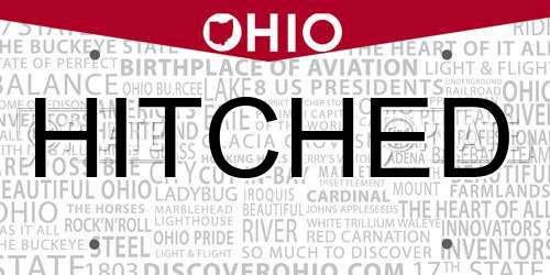 HITCHED Ohio License Plate