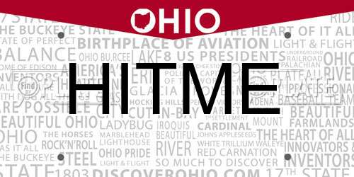 HITME Ohio License Plate