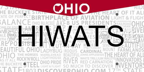 HIWATS Ohio License Plate