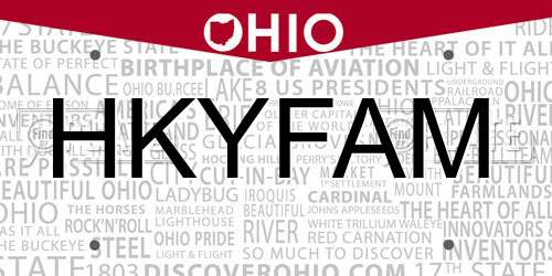 HKYFAM Ohio License Plate